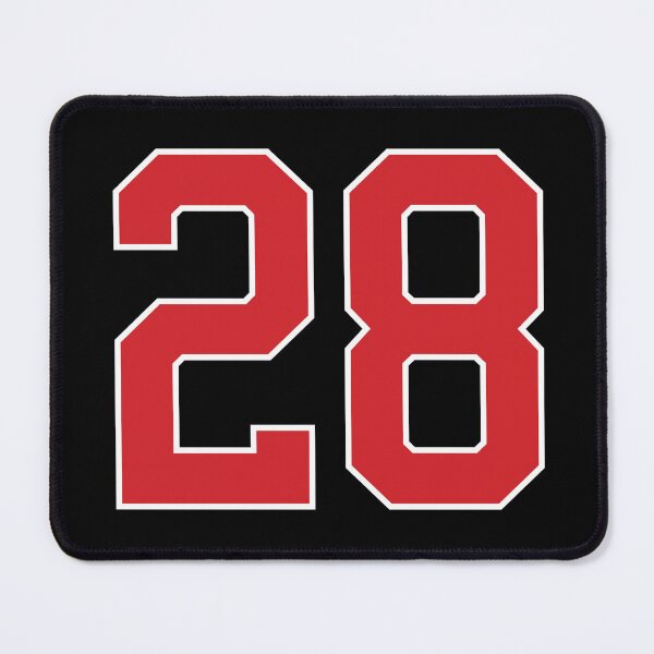Item preview, Sports Number 28, red black color lucky sport twenty eight designed and sold by ArtIsParty.