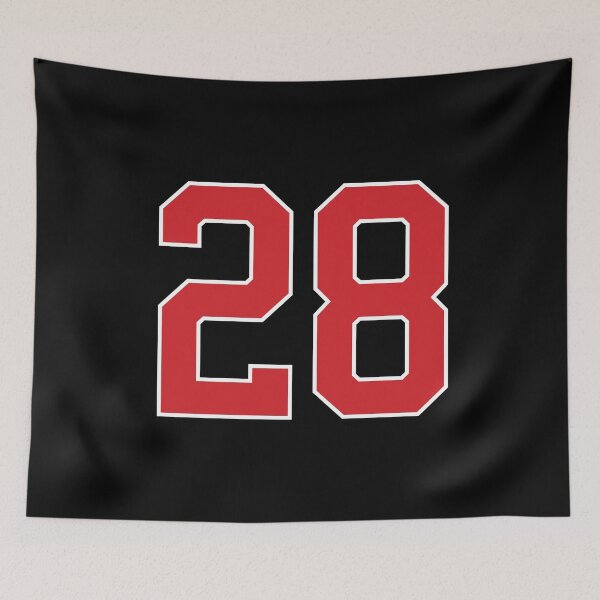 Item preview, Sports Number 28, red black color lucky sport twenty eight designed and sold by ArtIsParty.