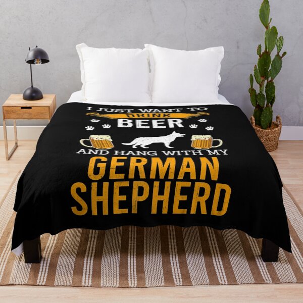Item preview, I Just Want To Drink Beer And Hang With My German Shepherd designed and sold by PerkinsAarav.