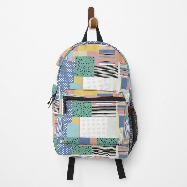 Item preview, Blue,, green and Coral Geometric Patterned Squares designed and sold by shadowbright.