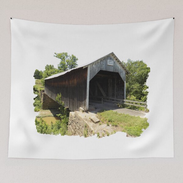 Item preview, 17-35-05 Hillsboro-Grange City Covered Bridge 86' 1867 #2 designed and sold by gotucoveredart.