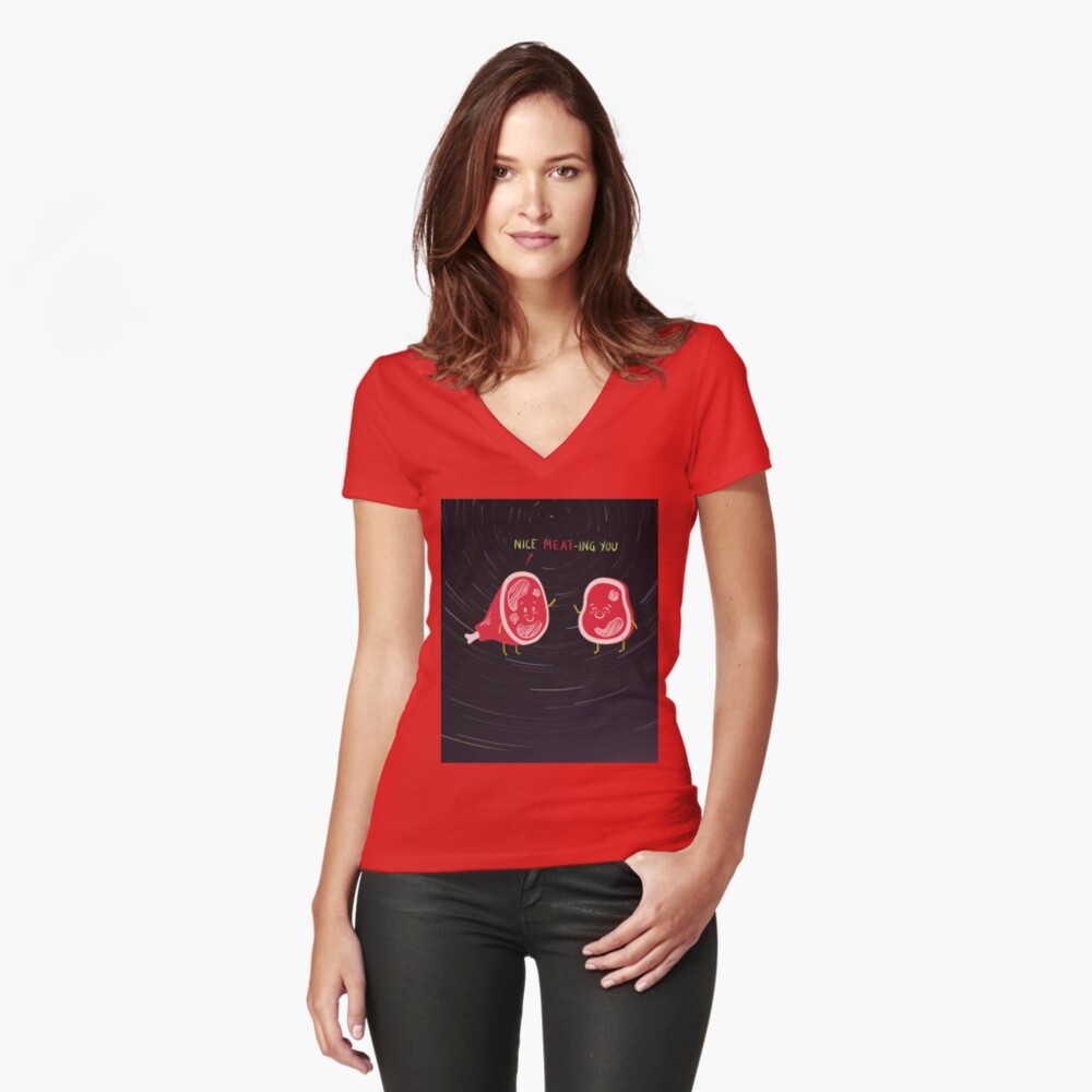Item preview, Fitted V-Neck T-Shirt designed and sold by JiggsFashion.