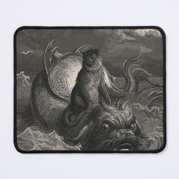 Item preview, The Monkey and the Dolphin by Gustav Dore - Vintage Art designed and sold by RickE.