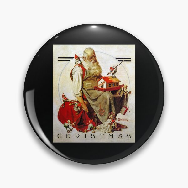 Item preview, Music Vintage Retro Norman Rockwell Santa And His Elves Love You Fans designed and sold by ZenaBarton56.