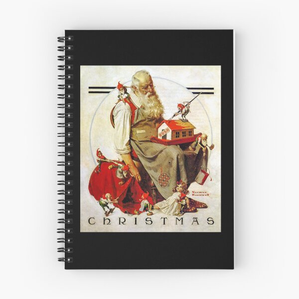 Item preview, Music Vintage Retro Norman Rockwell Santa And His Elves Love You Fans designed and sold by ZenaBarton56.