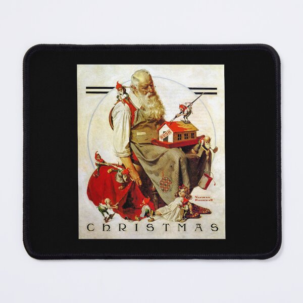 Item preview, Music Vintage Retro Norman Rockwell Santa And His Elves Love You Fans designed and sold by ZenaBarton56.