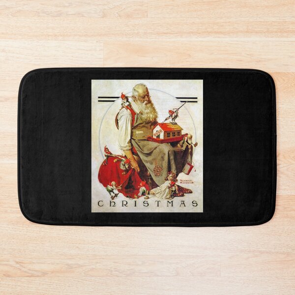 Item preview, Music Vintage Retro Norman Rockwell Santa And His Elves Love You Fans designed and sold by ZenaBarton56.