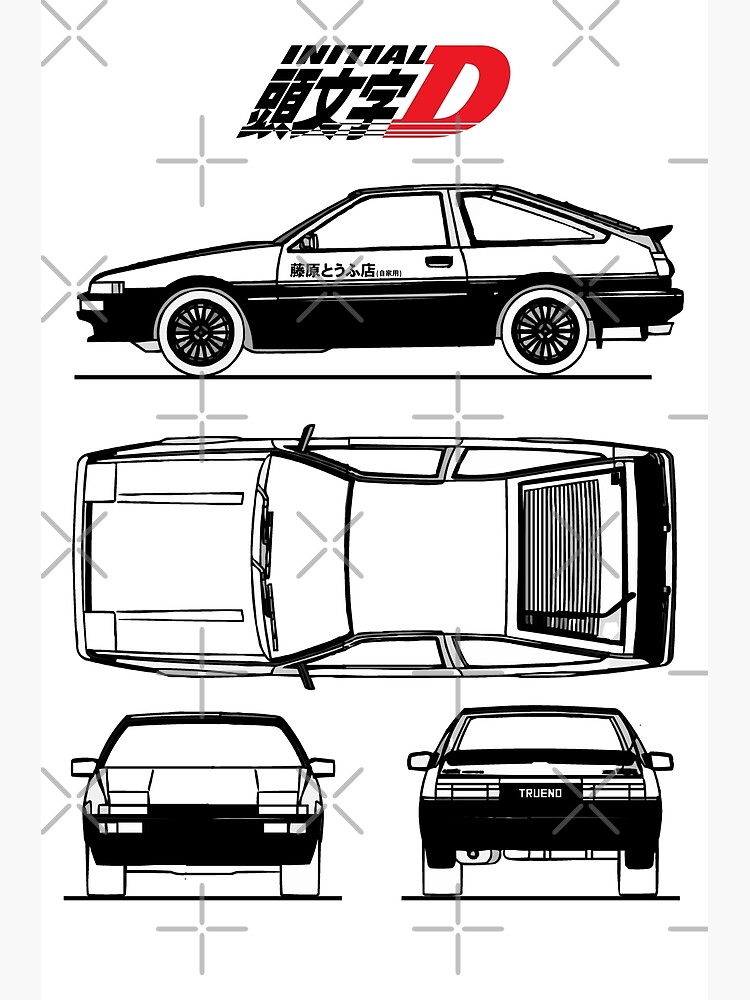 Toyota ae86 blueprint