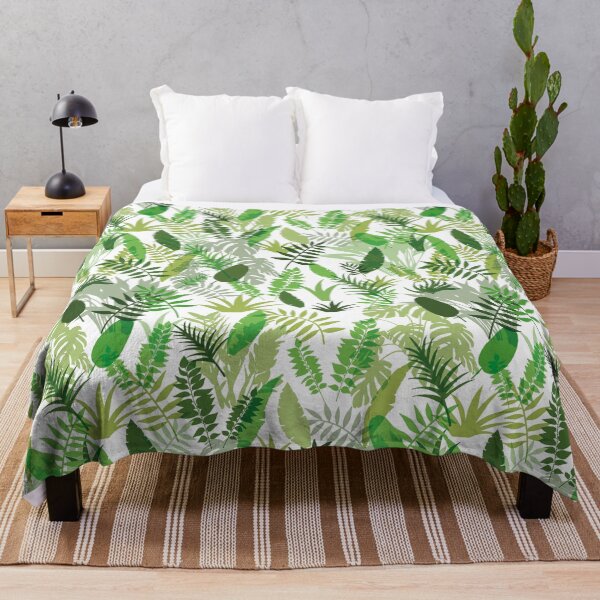 Item preview, Green Jungle Leaves Pattern designed and sold by Sengflo.