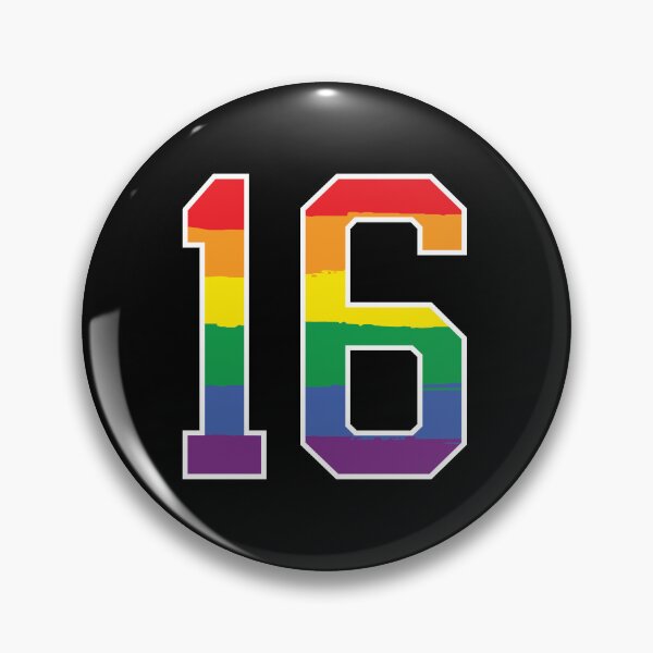 Item preview, Number 16 Rainbow LGBT pride sixteen designed and sold by LoveIsColorful.