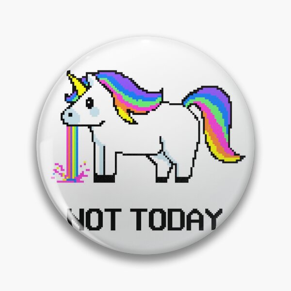 Item preview, Not Today Unicorn - Funny Pixel Unicorn designed and sold by Unicorn7Magic.