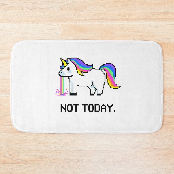 Item preview, Not Today Unicorn - Funny Pixel Unicorn designed and sold by Unicorn7Magic.