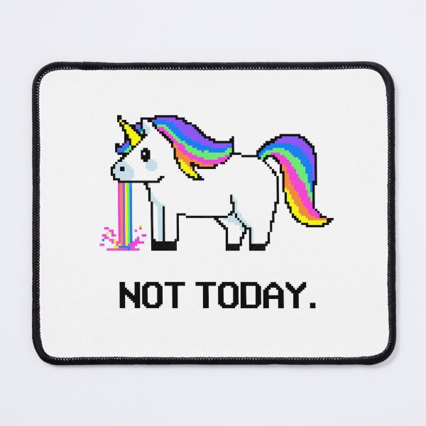 Item preview, Not Today Unicorn - Funny Pixel Unicorn designed and sold by Unicorn7Magic.