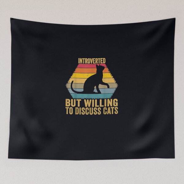 Item preview, Introverted But Willing To Discuss Cats Vintage Introverts designed and sold by DeannaMarks.