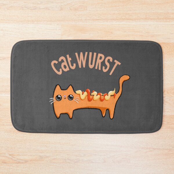 Item preview, Catwurst Bratwurst - Cat Hot dog design designed and sold by Luci Power.