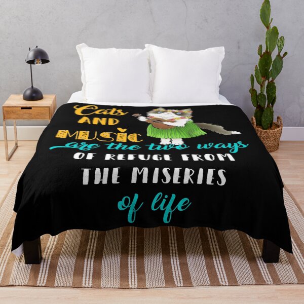 Item preview, Cats and music are the two ways of refuge from the miseries of life designed and sold by BoriJanis.
