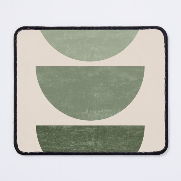 Item preview, Geometric Shapes Mid Century Modern Art in Green designed and sold by ArticraftShop.