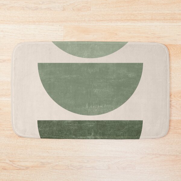 Item preview, Geometric Shapes Mid Century Modern Art in Green designed and sold by ArticraftShop.