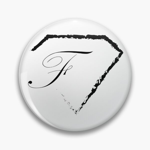 Item preview, F letter monogram initial diamond black designed and sold by mixtape80.