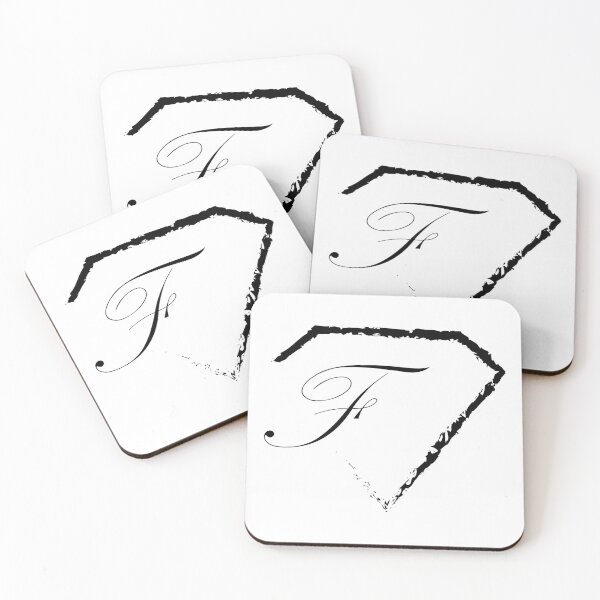 Item preview, F letter monogram initial diamond black designed and sold by mixtape80.