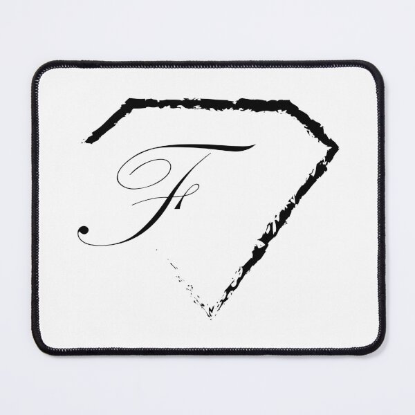 Item preview, F letter monogram initial diamond black designed and sold by mixtape80.