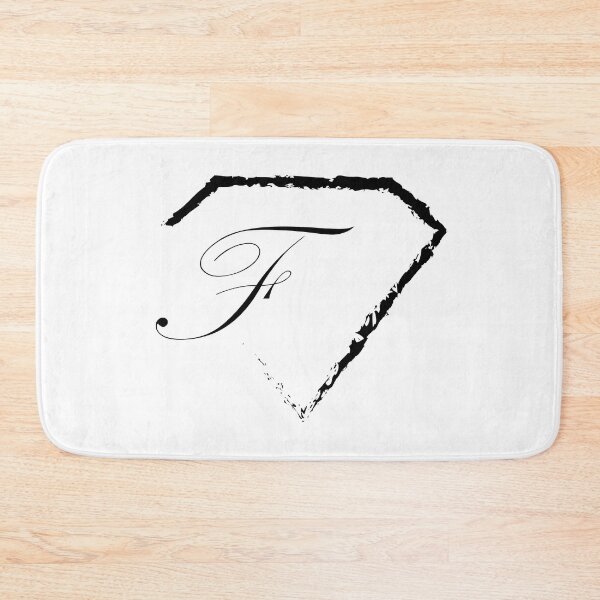 Item preview, F letter monogram initial diamond black designed and sold by mixtape80.