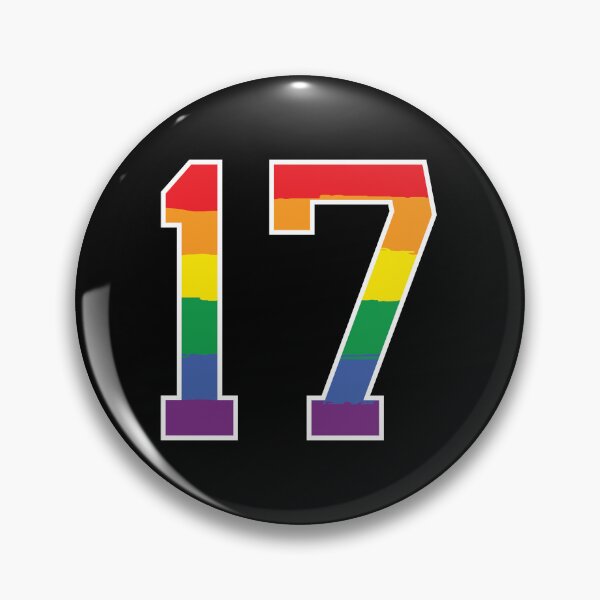 Item preview, Number 17 Rainbow LGBT pride seventeen designed and sold by LoveIsColorful.
