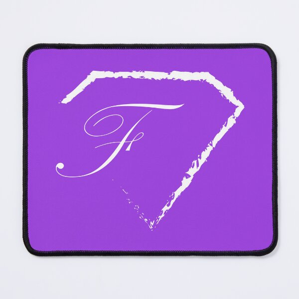 Item preview, F letter monogram initial diamond white designed and sold by mixtape80.