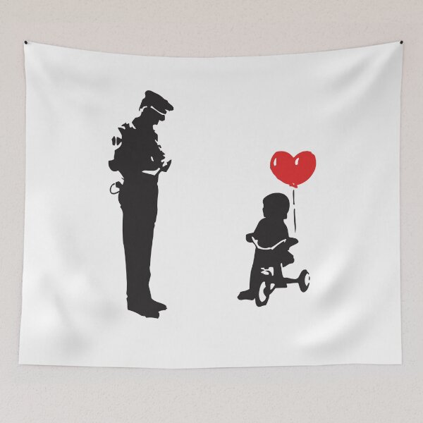Item preview, Awesome Design Banksy Policeman The Best Girl Grafitti You Really Need designed and sold by NavarRotranShop.