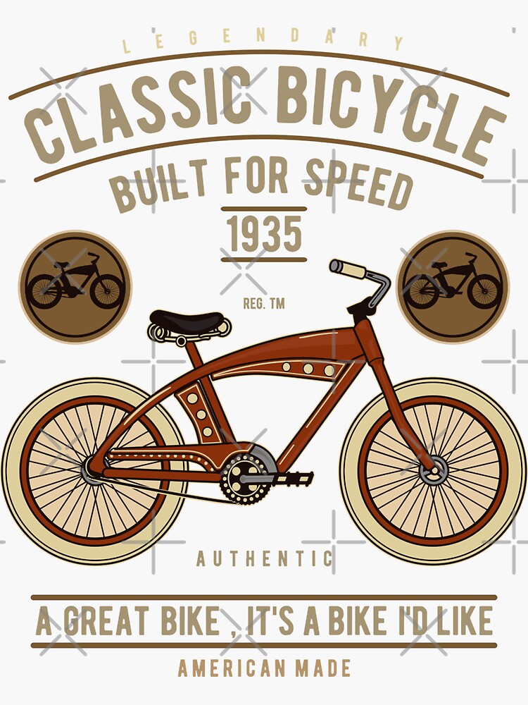 Legendary Classic Bicycle Built for Speed Sticker
