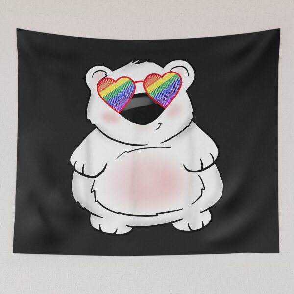 Item preview, Fat Polar Bear LGBT Stuff Teen Girl Rainbow Body Positivity designed and sold by IEatSwans.