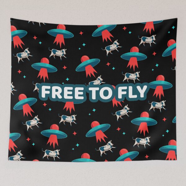Item preview, Flying Cows and UFOs designed and sold by Unicorn7Magic.