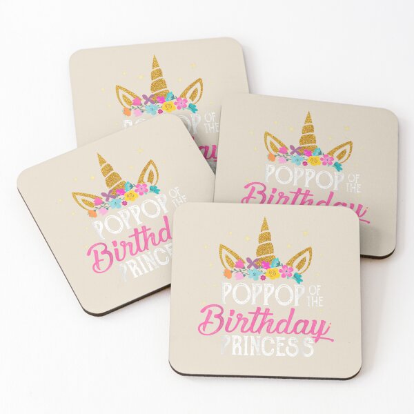 Item preview, Poppop Of The Birthday Princess Father Girl Unicorn Birthday designed and sold by VerityKingStore.