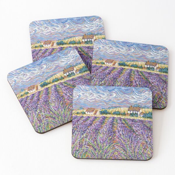 Item preview, Cotswold lavender fields, worcestershire painting designed and sold by Marion Yeo.