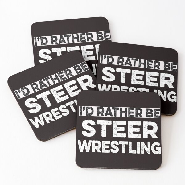 Item preview, I'd Rather Be Steer Wrestling, Steer Wrestling Quote, Steer Wrestling Design, Funny Steer wrestling designed and sold by Aerial Addicts.