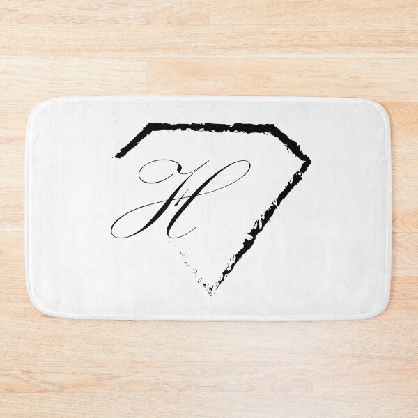 Item preview, H letter monogram initial diamond black designed and sold by mixtape80.