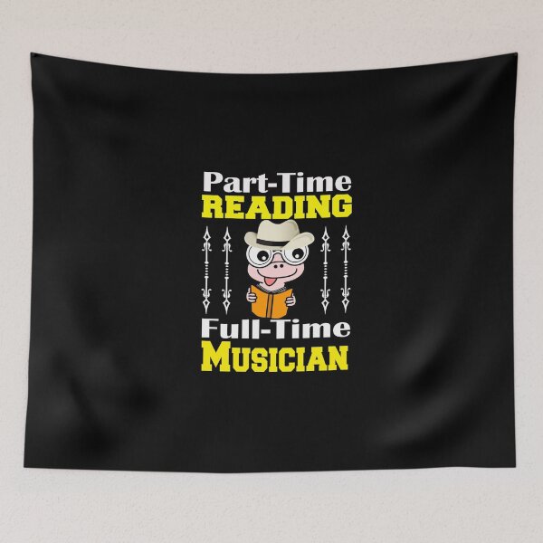 Item preview, Part-Time Reading Full-Time Musician Gift For Reading Lover Lightweight Sweatshirt designed and sold by rikazr6sr1.