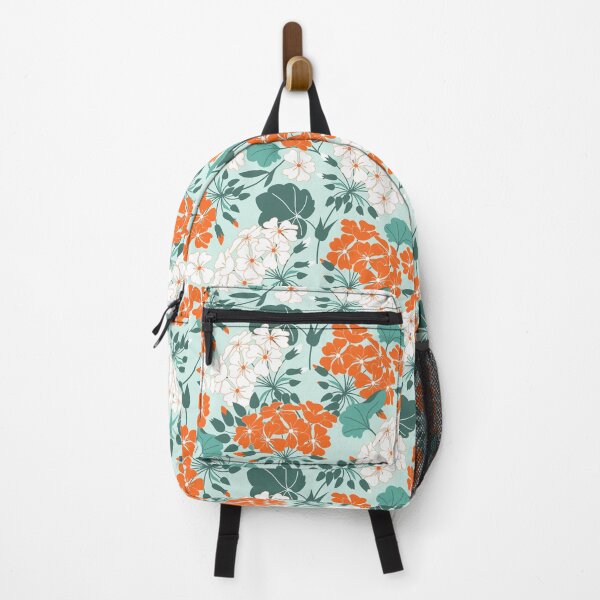 Item preview, Geranium Flower Orange and Green designed and sold by Insvy Design Studio.