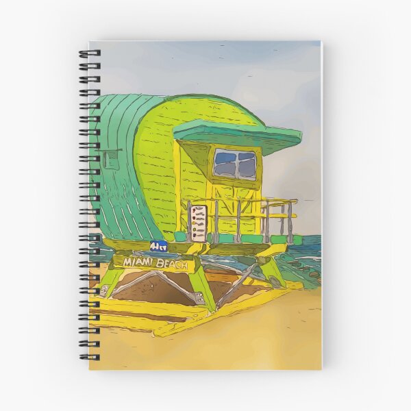 Item preview, Cute lifeguard tower in South Beach Miami Florida - WelshDesigns designed and sold by welshdesigns.