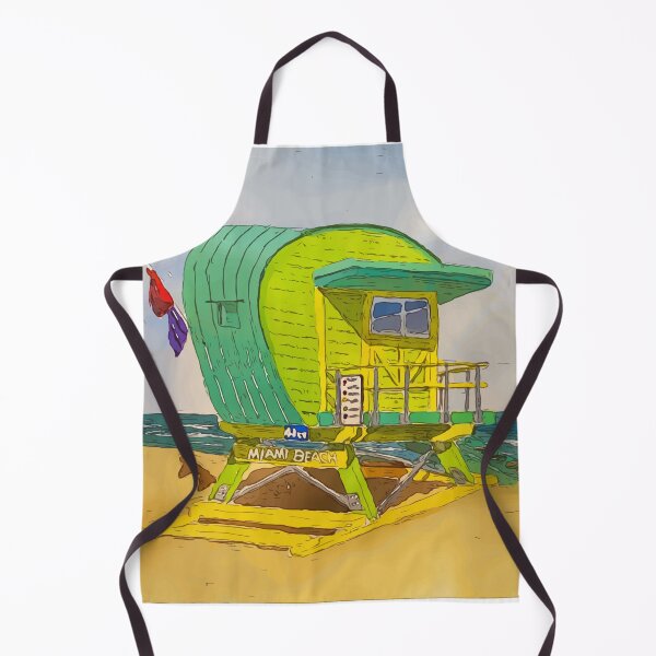 Item preview, Cute lifeguard tower in South Beach Miami Florida - WelshDesigns designed and sold by welshdesigns.