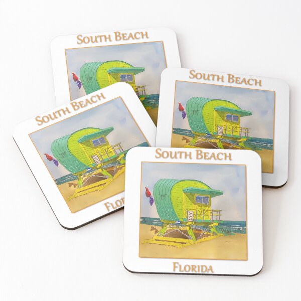 Item preview, Cute Lifeguard tower in South Beach Miami Florida - WelshDesigns designed and sold by welshdesigns.