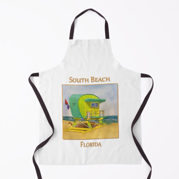 Item preview, Cute Lifeguard tower in South Beach Miami Florida - WelshDesigns designed and sold by welshdesigns.