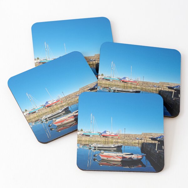 Item preview, Red boats in a harbour designed and sold by S-and-W-4ever.