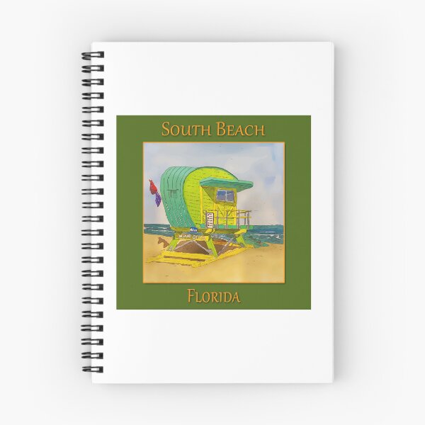 Item preview, Cute Lifeguard tower in South Beach Miami Florida - WelshDesigns designed and sold by welshdesigns.