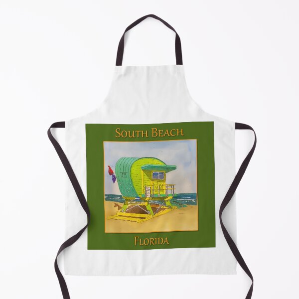 Item preview, Cute Lifeguard tower in South Beach Miami Florida - WelshDesigns designed and sold by welshdesigns.