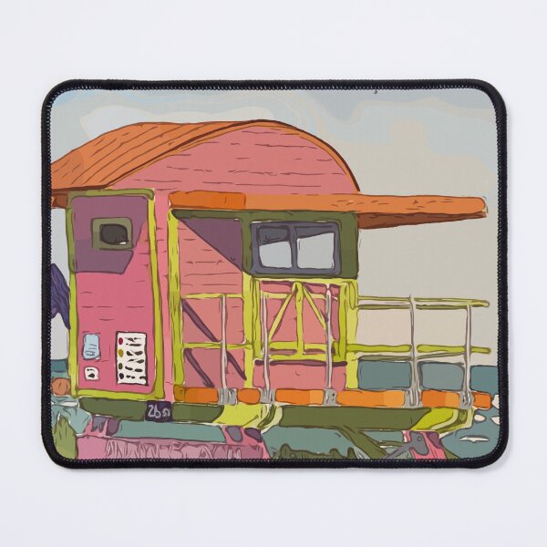 Item preview, Cute lifeguard tower in South Beach Miami Florida - WelshDesigns designed and sold by welshdesigns.