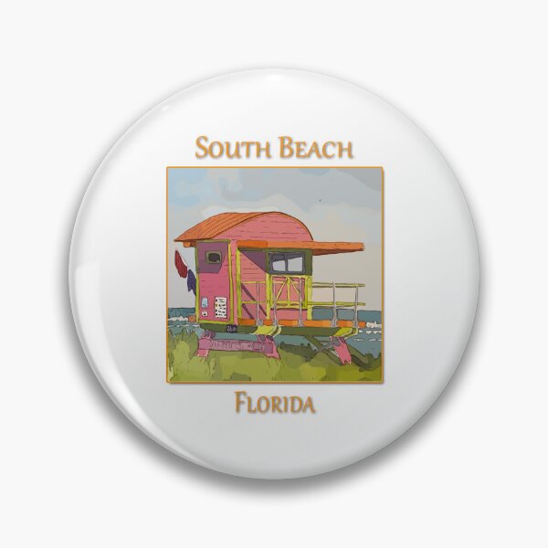 Item preview, Cute Lifeguard tower in South Beach Miami Florida - WelshDesigns designed and sold by welshdesigns.