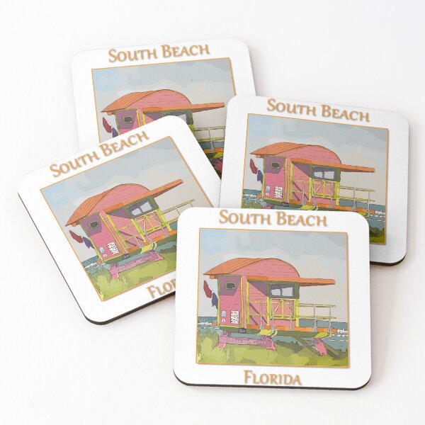 Item preview, Cute Lifeguard tower in South Beach Miami Florida - WelshDesigns designed and sold by welshdesigns.