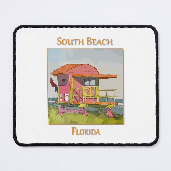 Item preview, Cute Lifeguard tower in South Beach Miami Florida - WelshDesigns designed and sold by welshdesigns.