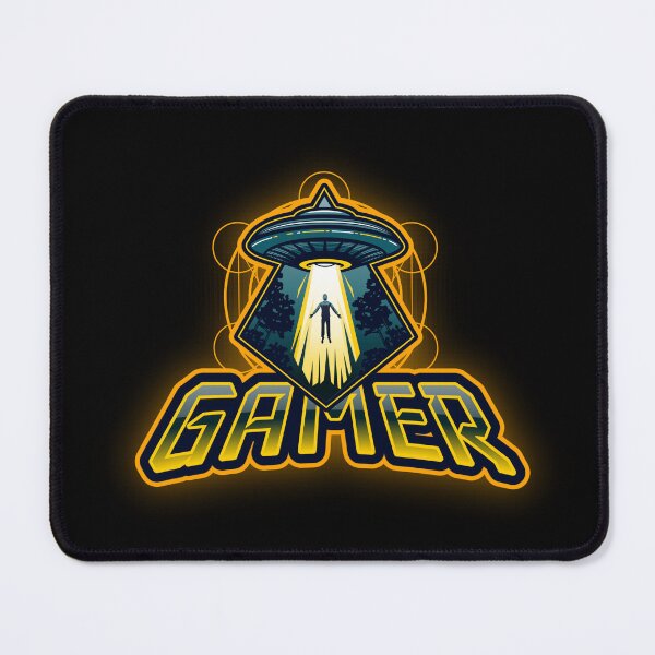 Item preview, Gamer with Spaceship Abducting a Human designed and sold by PRIVARSHU.